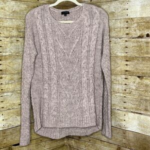 THE LIMITED CABLE KNIT NEUTRAL WOOL BLEND CASUAL EVERYDAY WEAR SWEATER SZ. SMALL